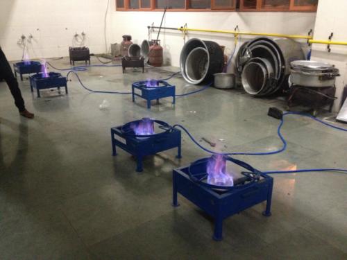 Biogas distribution at equal pressure at multiple industrial / commercial Burners 